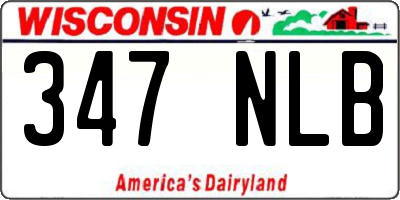 WI license plate 347NLB