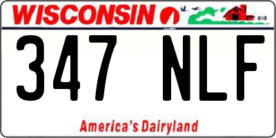 WI license plate 347NLF
