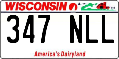WI license plate 347NLL