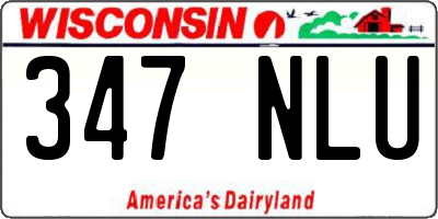 WI license plate 347NLU