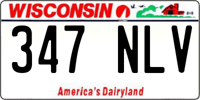 WI license plate 347NLV