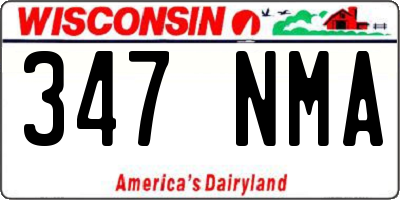 WI license plate 347NMA