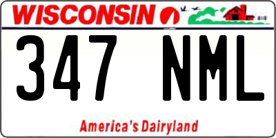 WI license plate 347NML