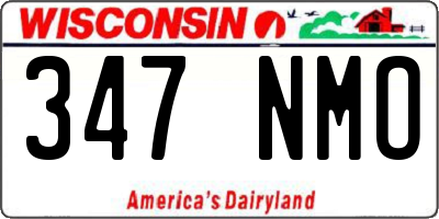 WI license plate 347NMO