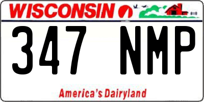 WI license plate 347NMP