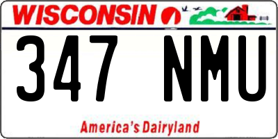 WI license plate 347NMU