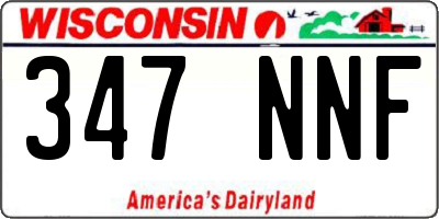 WI license plate 347NNF