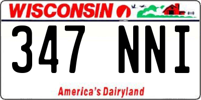 WI license plate 347NNI