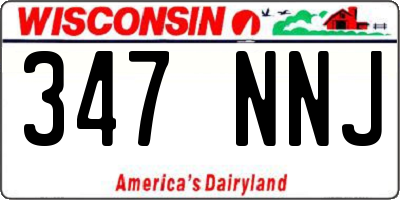 WI license plate 347NNJ