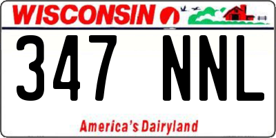 WI license plate 347NNL