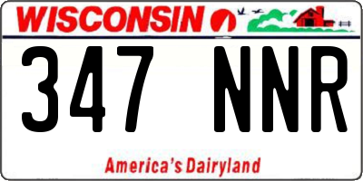 WI license plate 347NNR