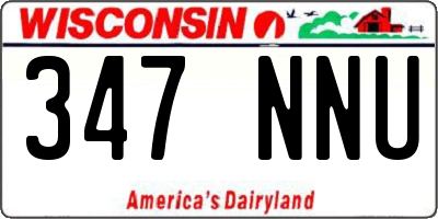 WI license plate 347NNU