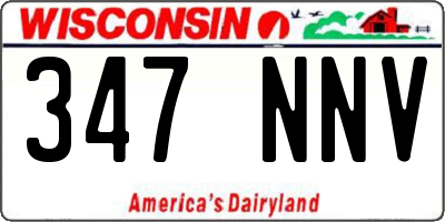 WI license plate 347NNV