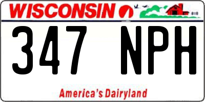 WI license plate 347NPH