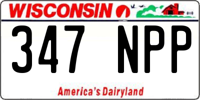 WI license plate 347NPP