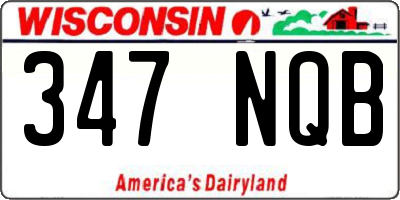WI license plate 347NQB