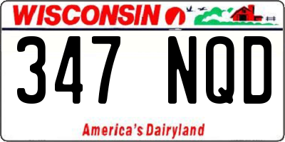 WI license plate 347NQD
