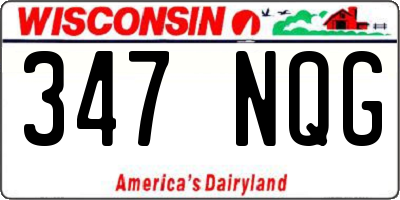 WI license plate 347NQG