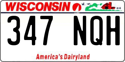 WI license plate 347NQH