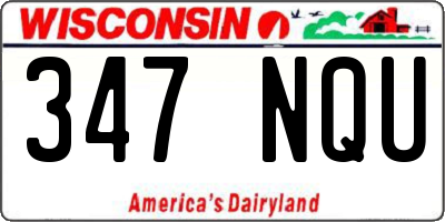 WI license plate 347NQU