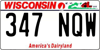 WI license plate 347NQW