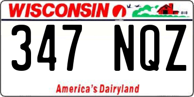 WI license plate 347NQZ