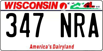 WI license plate 347NRA