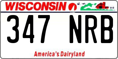 WI license plate 347NRB