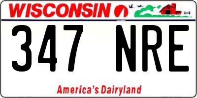 WI license plate 347NRE