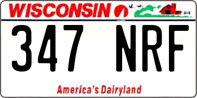 WI license plate 347NRF