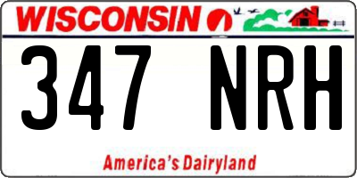 WI license plate 347NRH