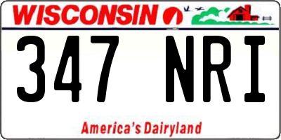 WI license plate 347NRI