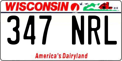 WI license plate 347NRL