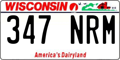 WI license plate 347NRM