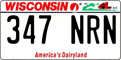 WI license plate 347NRN