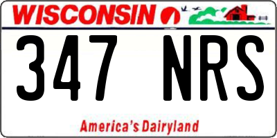 WI license plate 347NRS