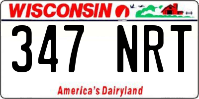 WI license plate 347NRT