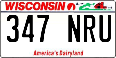 WI license plate 347NRU