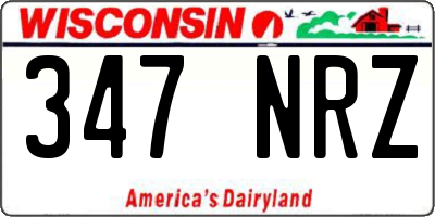 WI license plate 347NRZ