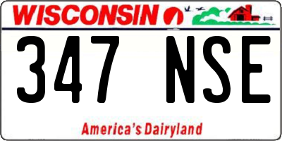 WI license plate 347NSE