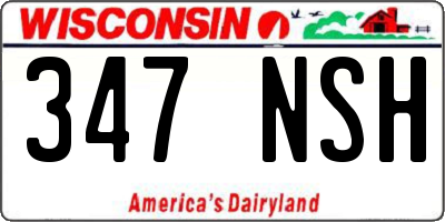 WI license plate 347NSH