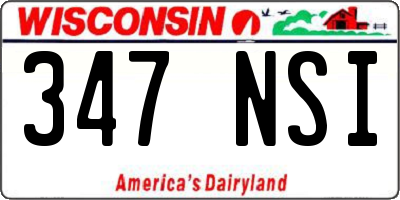 WI license plate 347NSI