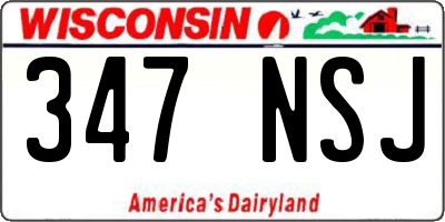 WI license plate 347NSJ