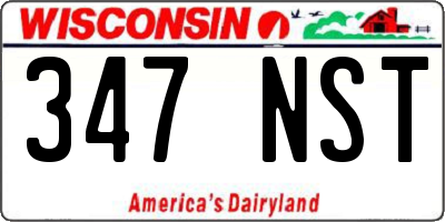 WI license plate 347NST