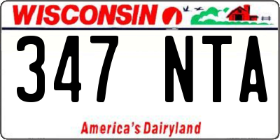 WI license plate 347NTA