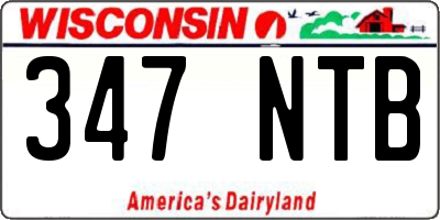 WI license plate 347NTB