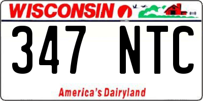 WI license plate 347NTC