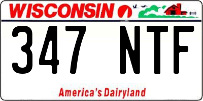 WI license plate 347NTF