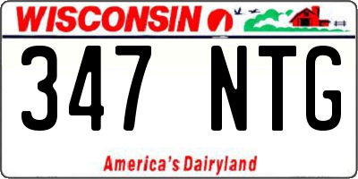 WI license plate 347NTG