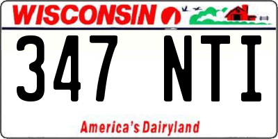 WI license plate 347NTI